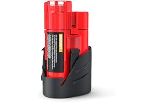 HTongD Batteria ricambio per Milwaukee 12V: 3Ah agli ioni di litio per Milwaukee M12 - compatibile con M12B 48-11-2411 48-11-2420 48-11-2401