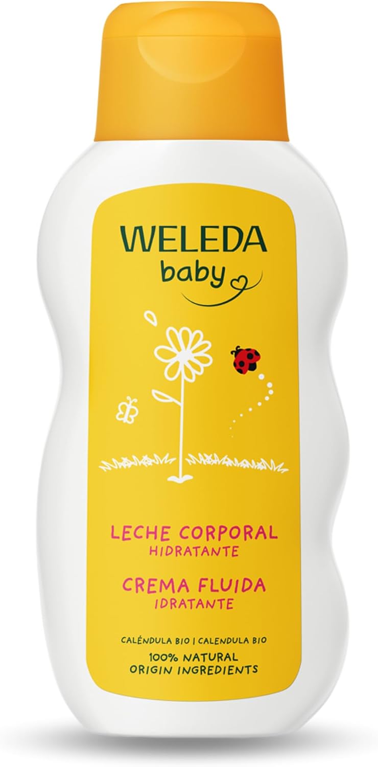 Weleda - Leche Corporal de Caléndula para Bebé, Hidrata, Nutre, Calma y Protege, Apto para Pieles Sensibles - 200 ml