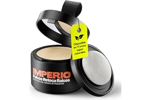 Retocador de raíces en polvo IMPERIO - Corrector capilar para densificar el cabello de mujeres y hombres, maquillaje capilar resistente al agua para cubrir raíces - 4 g (rubio claro)