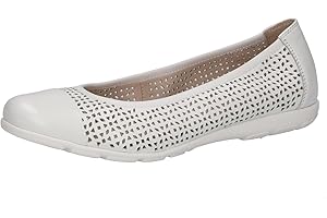 CAPRICE Damen Ballerinas aus Leder mit Lochmuster