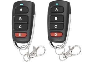Bkiyougo 433mhz remote, garage remote control key fob, garage door opener remote, universal wireless Copy remote control keychain RF Transmitter for Garage Door Electric Gate