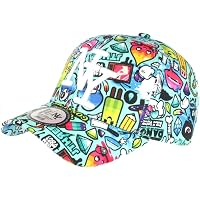 Casquette Baseball Enfant Hip Hop Honour - Blanc Et Violet Pop Art - Taille Unique 7-11 Ans