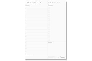‎PRETTY ORGANIZED Tagesplaner Block DIN A5 mit To-Do-Liste und Zeitplan | Tagesziel & Tagesreflexion | To Do Planer | Arbeitsplaner | 50 Seiten | nachhaltig in Deutschland hergestellt (1)
