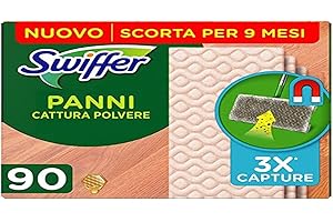 Swiffer - Toallitas secas (90 toallitas limpiadoras para suelos y parquet de madera (3 x 30 toallitas), atrapa y retiene 3 veces más polvo, suciedad y cerdas que una escoba clásica