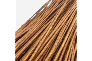 Generico Vimini da Intreccio Naturale con Corteccia – 500g di Rami di Salice per Creazione e Riparazione di Cesti e Sedie – Materiale Decorativo per Interni ed Esterni (140 CM)