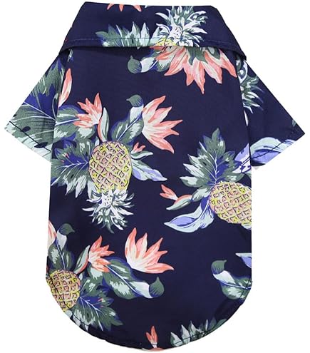 Hawaii-Hunde-Shirts 2er Pack, ärmellos - Sommer-Tanktops Für Große & Kleine Hunde, Blau & Rot