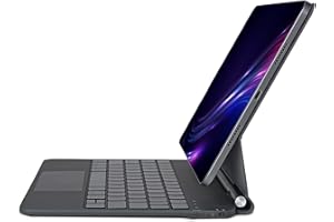 ‎SEAGTIGAU Seagtigau Magic Keyboard Case für iPad Pro 13-Zoll (M4) 2024, Magnetische Keyboard Case mit Multi-Touch Trackpad, Hintergrundbeleuchtung, Komfortables Tippen QWERTZ (Schwarz, Für Pro 13 M4 2024)