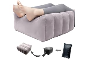 Wenbones Aufblasbares Fußstützen Kissen für Reisen,Venenkissen Beinkissen Hochlagerung, Aufblasbare Keilkissen für Beine,Multifunktionskissen Reisekissen für Zug, Auto & Flugzeug-Kissen