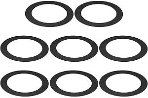 PATIKIL Goof Rings Inner Diameter 2.99", Outer Diameter 4.72", 8 Pcs Metal Goof Rings Cover Recessed Light Trim for Ceiling Wall Fixtures Can Lighting Down Light LED, Matte Finish Black
