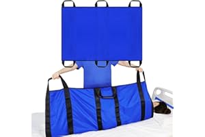 LOSCHEN Tappetino multiuso, impermeabile, riutilizzabile, per sollevare, ruotare, spostare e trasferire gli anziani, tessuto di nylon double face (blu, 100 x 147 cm)