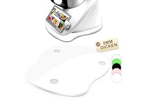 SKINGHONG Planche à roulettes en acrylique pour Thermomix TM6 TM5 - Déplacement rapide - Pour robot de cuisine Thermomix Vorwerk TM 6 - Accessoire - Noir brillant (blanc)
