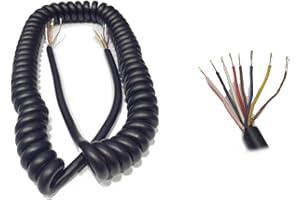 Proxel Cavo MICROFONICO SPIRALATO Universale di Ricambio 8 Poli (7+Schermo)