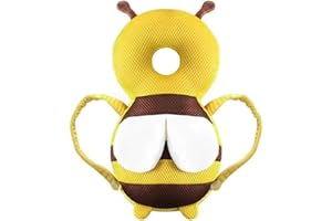 Norhogo Protezione per la testa del Bambino, Cuscino di Sicurezza Regolabile per la Testa dei Bambini che Camminano ape gialla