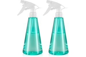 BNNRJIA 2 szt. butelek na wodę z rozpylaczem (500 ml), regulowana głowica, plastikowa butelka na kwiaty, balsam do włosów, pielęgnacja roślin, fryzjer, zielony salon.