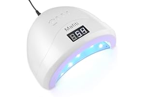 MAFITI Lampe UV Ongles Gel, 48W UV LED Séchoirs à Ongles 4 Minuteries avec Capteur Automatique pour Toutes Les Gels, Idéale pour Manucure à Domicile ou en Salon