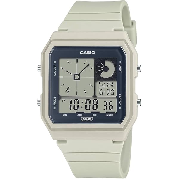 Montre Numérique Casio LF10WH-8D - Unisexe Grise - Résine - Étanche 3 Bars - Neuve Avec étiquettes