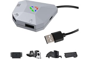 Koiiko Keyboard and Mouse Adapter for Nintendo Switch, Xbox Series S/X, Xbox One, PS4/PS3, Switch Keyboard Mouse Converter Support Mouses Sensitivity/Aim Speed/Dead Zone Adjustment - Plug and Play