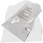 100 Self Seal Clear Cellophane Plastic Bags - Size 12 x 16" Transparent Poly Bags with Suffocation Warning in 5 Languages - D