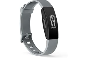 Yisica Bracelet Compatible pour Fitbit Inspire HR/Fitbit Inspire, Silicone Bracelet de Remplacement Accessoites avec Fitbit Inspire HR/Fitbit Inspire, Femme Homme, S/L (06 Gris, S)