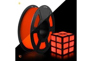 ‎TECBEARS TECBEARS Glow in the Dark Filament PLA 1.75mm, PLA Leuchtet Filament Rot, Maßgenauigkeit +/- 0.02mm, 1kg Spule Filament PLA für 3D Drucker, Leuchtendes Rot