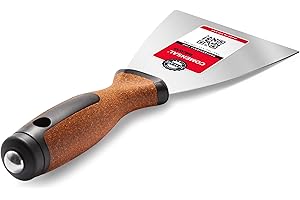 COMENSAL® Couteau À Enduire - Spatule de Plâtrier Couteau à Enduire - Anticorrosion - Acier Inoxydable avec Embout - Made in EU - 100 mm