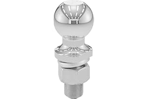 CURT 40038 Chrome Trailer Hitch Ball, 12,000 lbs, 2-Inch Diameter, 1 x 2-1/4-Inch Shank