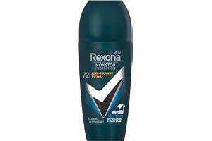 Rexona Män Nonstop Protection Deodorant Roll-On osynlig Ice Fresh Antiperspirant med 72 timmars skydd mot svett och kroppsluk