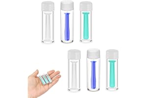 BVSRCP 6 Stück Kontaktlinsen Sauger Weiche Linsen, Kontaktlinsen Einsetzhilfe, Kontaktlinsen Entfernen, Einfacher Silikon-Kontaktlinsen-Saugnapf Für Weiche Harte Linsen (blaue, Grüne Und Klare Farben)