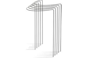 Novatool Lot de 5 tuteurs d'arbustes semi-circulaires en métal - 40 cm de diamètre - 70 cm de haut - Vert