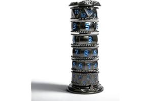 AVACOME DND - Juego De Dados Giratorios Poliédricos De Metal para Dungeons and Dragons, Juego De Mesa (Azul)