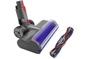 Fictezlove Spazzola per Dyson V8 V7 V10 V11 V15 Aspirapolvere, Accessori Per Spazzola Per Dyson con 1 Rullo Morbido, Luce LED, Spazzola Motorizzata Elettrica Turbo per Pavimenti, Parquet, Tappeti