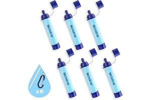 Metadrop Filtre à eau Système de Filtration d'eau d'urgence Portable Pour la Randonnée, le Camping, la Paille et la Survie