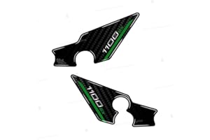 BLACK DOVES GRAPHICS 3D Resin Stickers Protectors Compatible with Kawasaki Ninja 1100 SX 2025 Emerald Blazed Green (Heel Protector)
