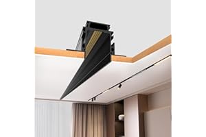 SCON Magnetic Track Lighting Rail Kit, 4-Wire Recessed Aluminum Rail for LED Track Light System, Flush Mount 24V Low Voltage Adjustable Track for Ceiling (39.4inch/100cm)