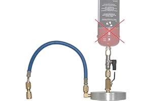 SAUKALT KLIMATECHNIK Füllset mit Standfuß für Kältemittel R32-1/2 ACME Linksgewinde - 1/4 SAE M