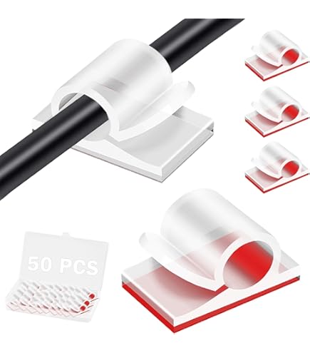 SOULWIT® 50 Pezzi Autoadesivo Clip Cavo, Fermacavi Supporto - Foto 2