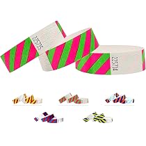 100 Bracelets D'identification Tyvek® - Lot Multicolore Pour événements Et Sécurité