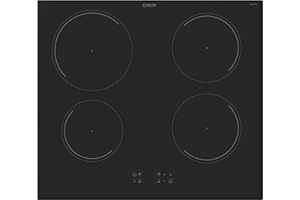 Candy Idea Piano Cottura a Induzione 4 Fuochi in Vetroceramica, Cottura Rapida con Funzione Booster, Power Management per Ottimizzare i Consumi, Blocco di Sicurezza, 59 x 52 x 6 cm, Nero - CITT642C/E1