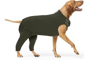 PUMYPOREITY Wound Protection Suit Dog, Surgical Body After Castration, Elbow Pads, Lick Protection, Rear Legs, Neck Brace, Dogs, Leg Protection, Knee Pads, Recovery Sleeve, Dog Protective Body (Moss