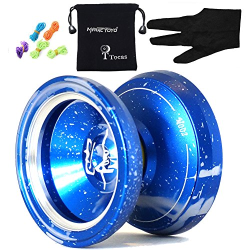 Authentische Magicyoyo Yostyle M002 Aluminium Professionelle Yo-Yos Kugeln mit 5 Strings und Handschuhe, für Kinder Teens Geschenk (Blau) Authentische Magicyoyo Yostyle M002 Aluminium Professionelle Yo-Yos Kugeln mit 5 Strings und Handschuhe, für Kinder Teens Geschenk (Blau)
