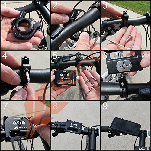 BOMBENFEST – Handyhalterung für Fahrrad & Motorrad | Passend für ALLE Smartphones | Passt an ALLE LENKER + 2 GRATIS Passtücke | Handyhalterung Fahrrad | Handyhalterung Motorrad - 8