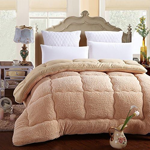 DW&amp;HX Autumn and winter quilts and velvet european solid color quilts warm -Camel color 100x150cm(39x59inch)