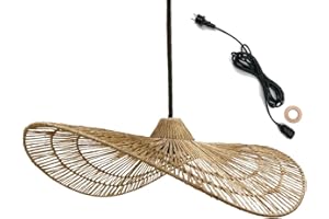 Lumisky Suspension sur secteur pour l'extérieur MARBELLA OUTDOOR CABLE en jute naturel style bohème 5m de longueur de câble
