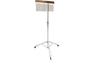 Fame Chimes 25, 25-Bar Messing Chime Percussion, Mit Ständer, Naturfarben, Montierbar, Ideal für Einsteiger und Musikschulen
