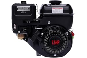 DIFU Motore a Scoppio 7,5 CV 4 tempi Motore a benzina, motore a pilota, 5,1 KW, diametro albero 20 mm, singolo cilindro inclinato 25 °, OHV, raffreddamento ad aria forzato