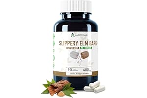 Alzuro Labs Slippery Elm 8.000mg | 20:1 Extrakt (400mg) | 90 Vegane Kapseln | Hochdosierte Unterstützung für Verdauung & Halskomfort | Laborgeprüft | GMP Zertifiziert