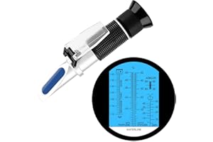 HXTDBY Antifreeze Refractometer 4-in-1 Coolant Tester Refractometer for Checking Freezing Point of Automobile Antifreeze System, Coolant Refractometer for Battery Acid, Ethylene Propylene Glycol