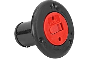 KEENSO Pont de bateau remplissage réservoir carburant avec couvercle clé pour yacht motor home (noir) rameur sports nautiques