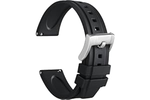 WOCCI HEVEA paski do zegarków, guma FKM (nie silikonowa), nie adsorbuje kurzu, pasek zastępczy dla mężczyzn i kobiet, kompatybilna szerokość uchwytu 18 mm, 20 mm, 22 mm, 24 mm