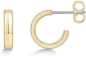 Limerencia Titanium Hoop Earrings for Women, Lightweight Thin Square Edge Open Hoop Earrings, Hypoallergenic G23 Pure Titanium Post for Sensitive Ears
